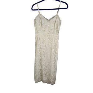 Vintage Floral Lace Lingerie Cream 34 Feminine Slips Boho Romantic Pin Up 50s